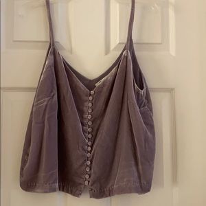NWOT Madewell lilac velvet top